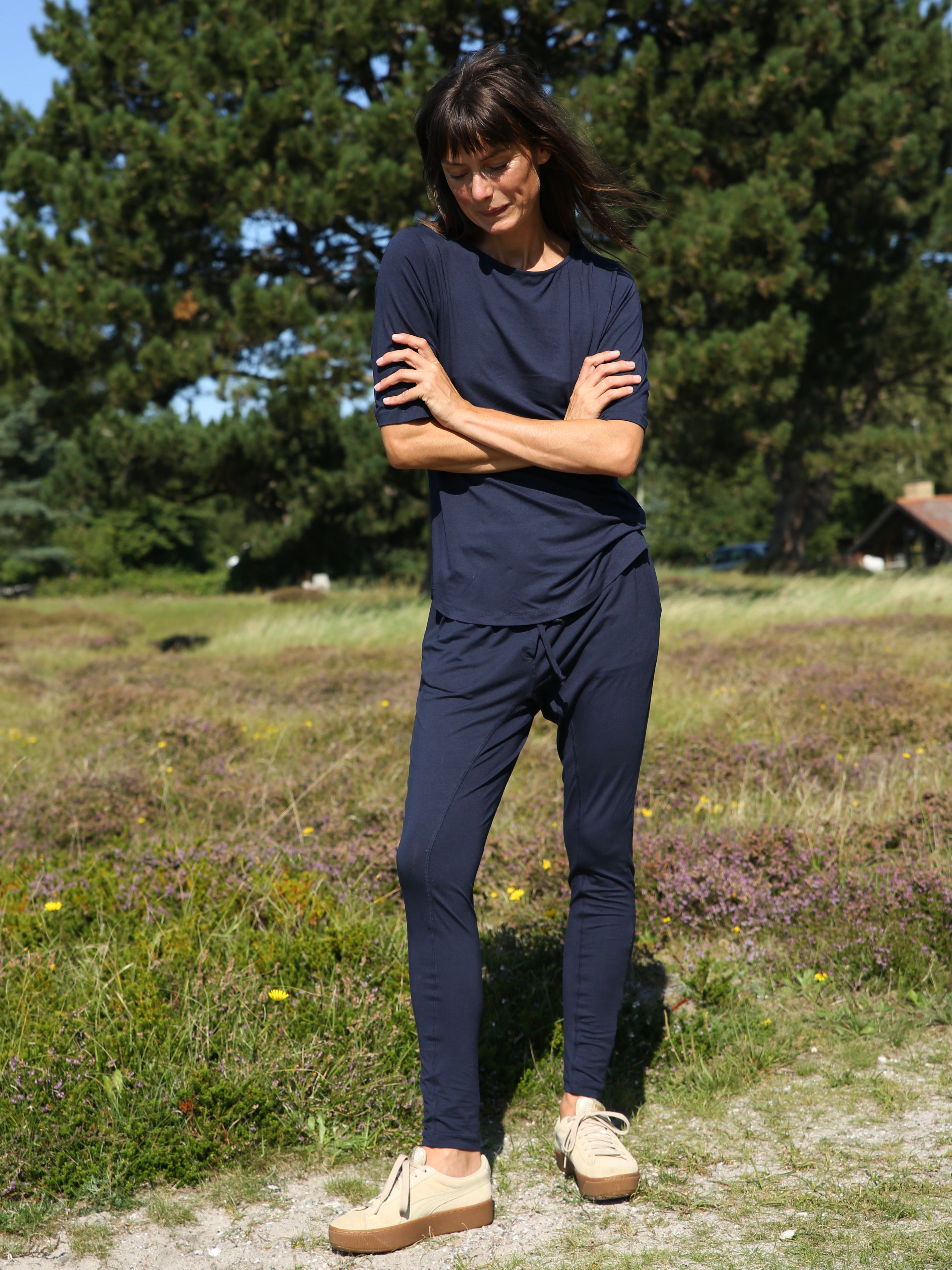 Comfy Copenhagen ApS Beds Are Burning - Viscose Pants Navy