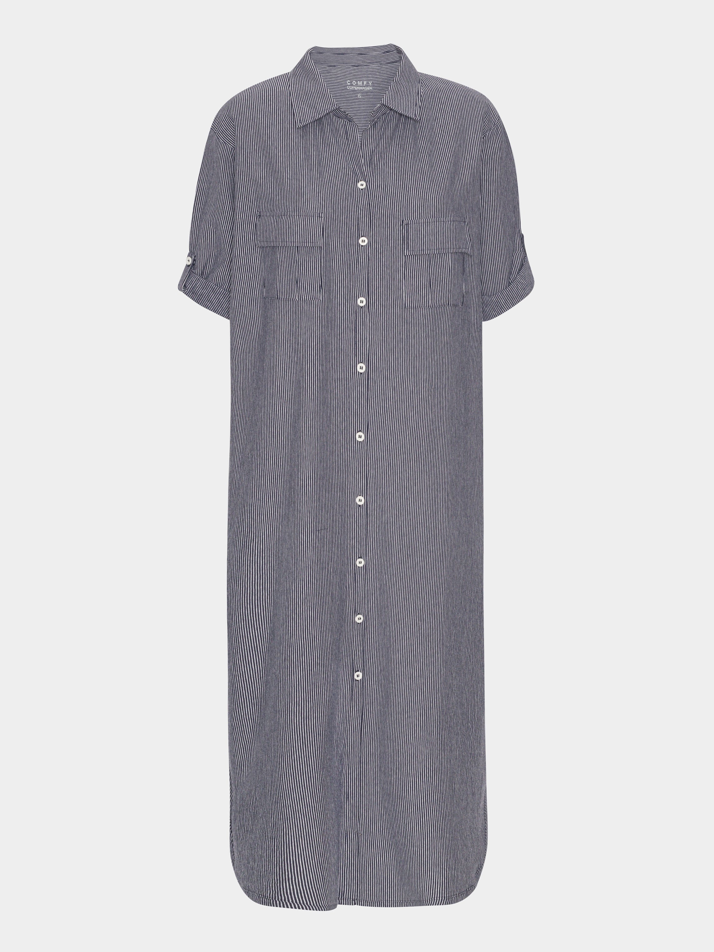 Comfy Copenhagen ApS Casual Ease Dress Navy Pin Stripe