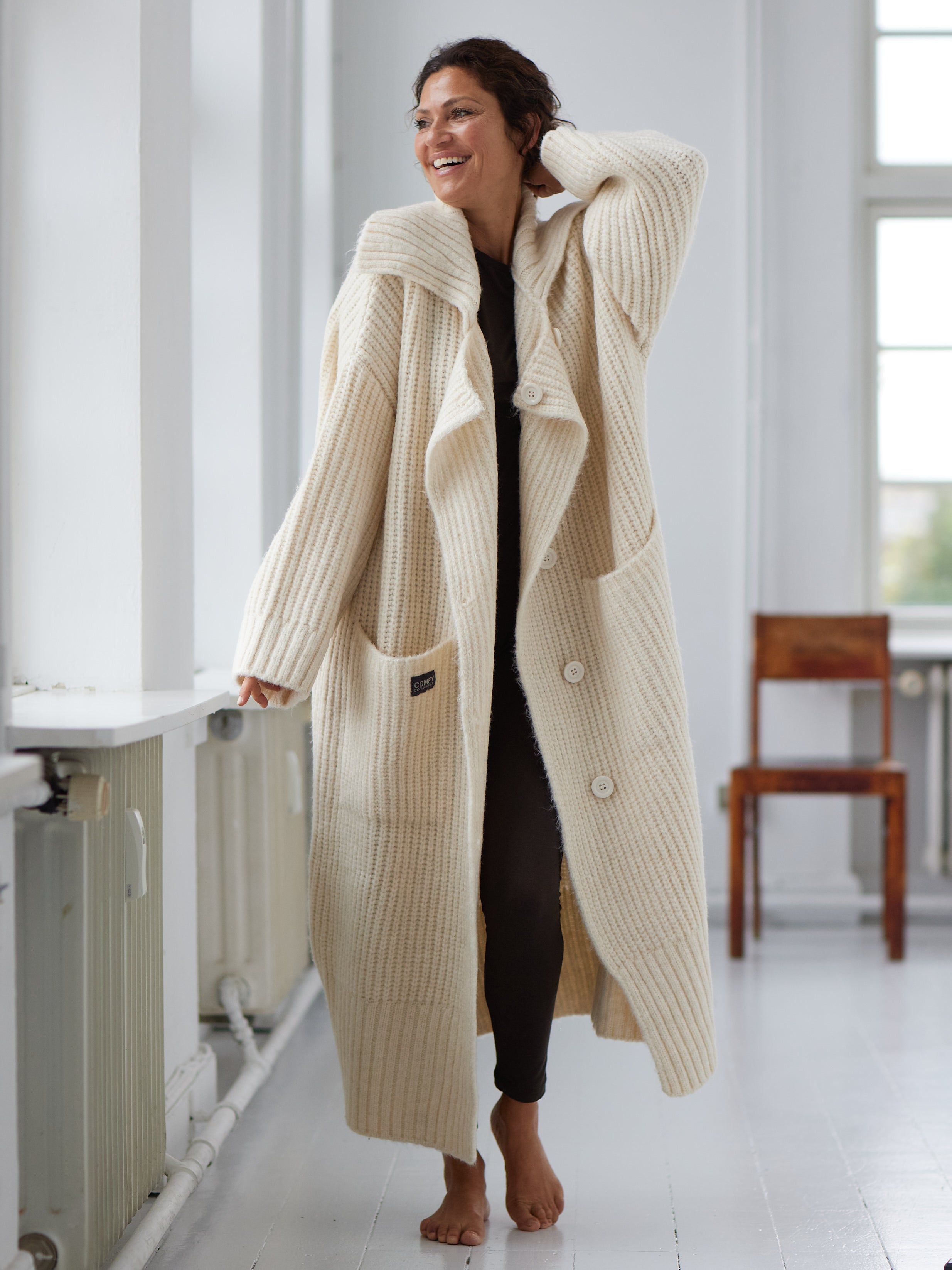 Comfy Copenhagen ApS Chunky Hug Knit Cardigan Off White