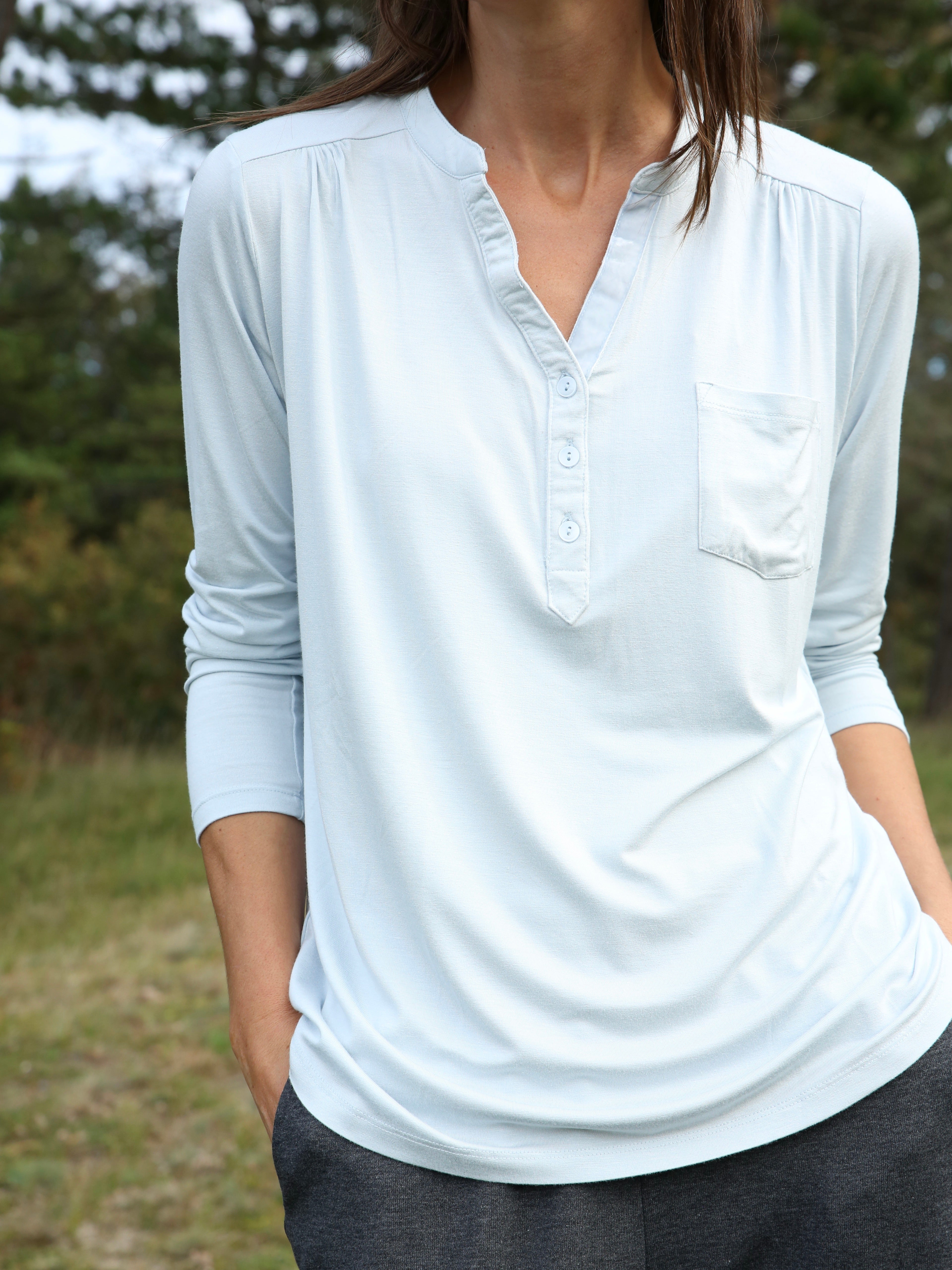 Comfy Copenhagen ApS Gimme Shelter Blouse Baby Blue