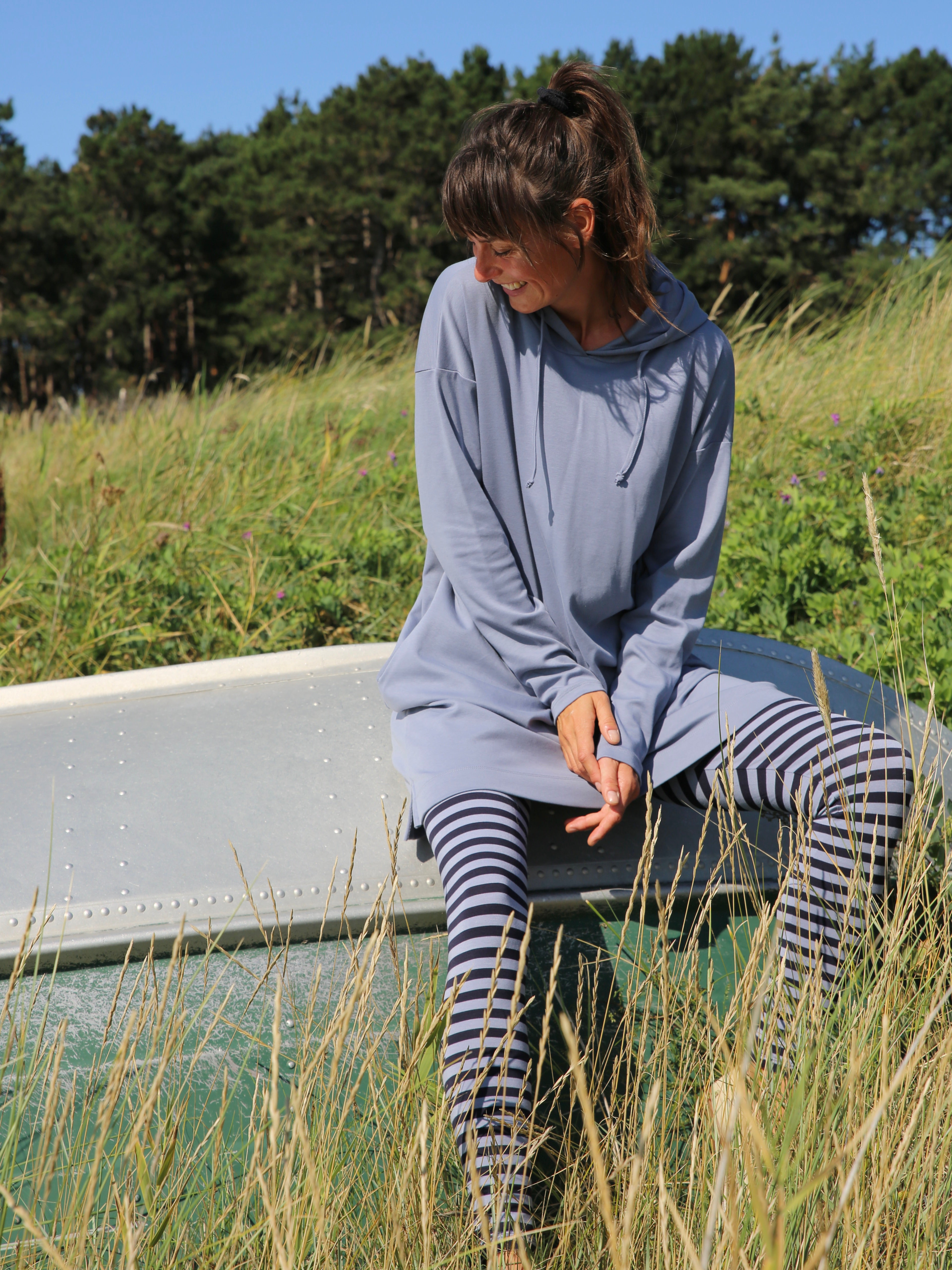 Comfy Copenhagen ApS Hoodie Dress  Dusty Blue