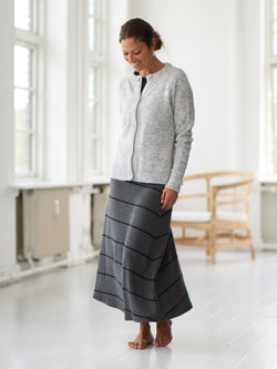 Comfy Copenhagen ApS Hopes And Dreams Skirt Black / Dark Grey Melange Stripe