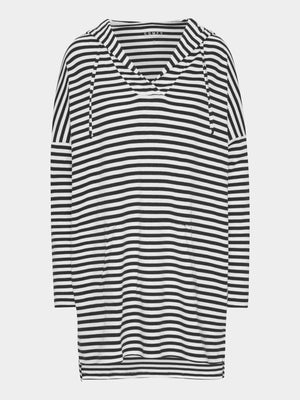 Comfy Copenhagen ApS Lounge Hoodie Hoodie Black / White Stripe