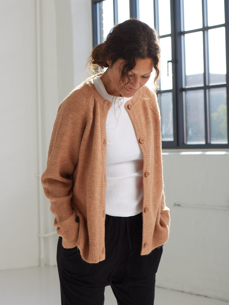 Comfy Copenhagen ApS Nice And Soft - Cardigan Knit Cardigan Rusty Rose