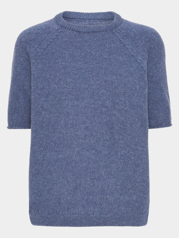Comfy Copenhagen ApS Nice And Soft - Short Sleeve Knit Blue