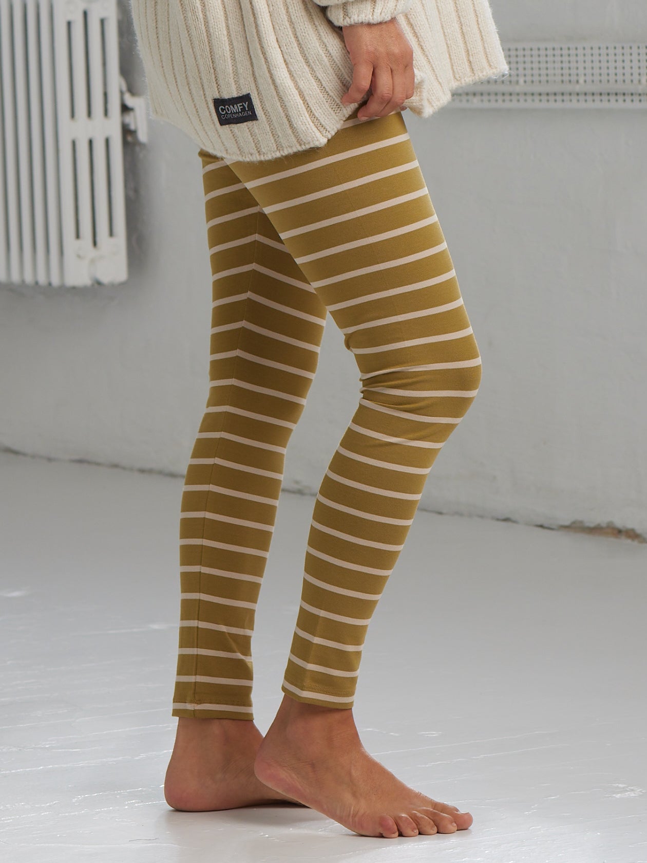 Comfy Copenhagen ApS Pleasing Leggings Khaki / Sand